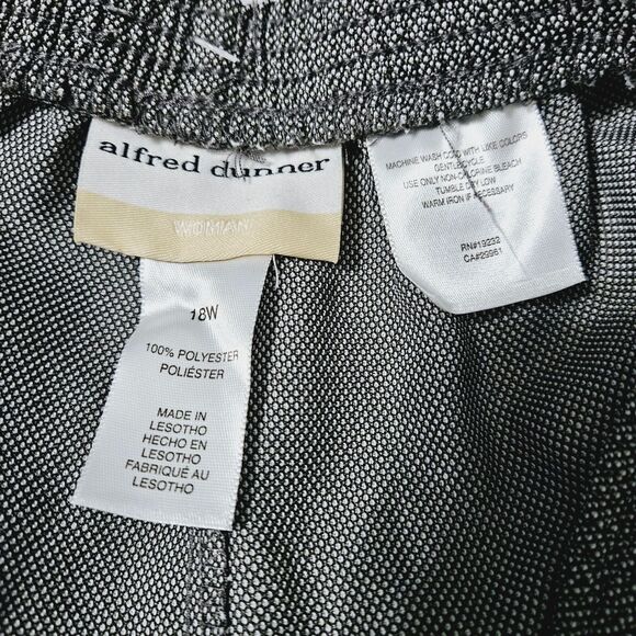 Alfred Dunner Womens Pants Grey Size 18W 100% Polyester Elastic Waist Financial - Picture 5 of 12